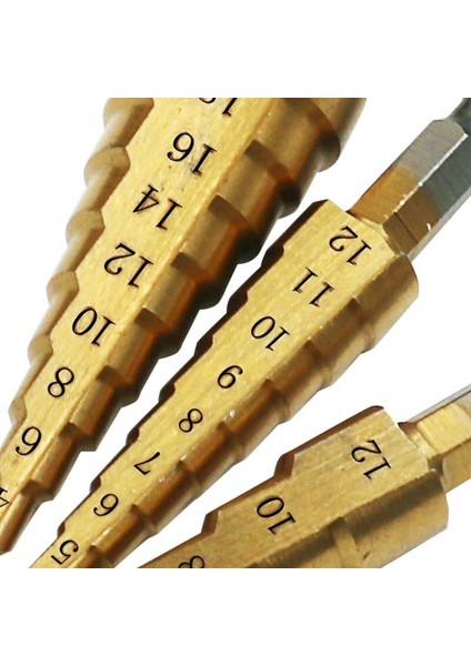Hss Çelik Titanyum Kaplamalı Adım Matkap Uçları 3-12MM 4-12MM 4-20MM Adım Koni Kesme Aletleri Çelik Ahşap Metal Delme Güç Seti (Yurt Dışından) indirimleri
