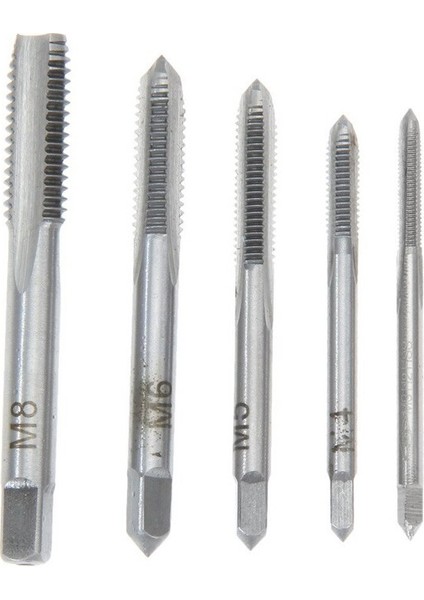 5 Adet Hss Makine Vida Dişı Metrik Tapa Vida Kılavuzları 3mm 4mm 5mm 6mm 8mm M3-M8 Set Kiti Vida Dişı Dokunun Matkap M3 M4 M5 M6 M8 (Yurt Dışından)