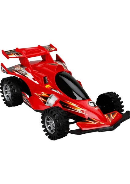 Sesli ve Işıklı 3D Buggy Sürtmeli Araba - Kırmızı