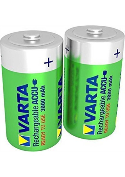 3000MAH Şarjlı C Size Orta Boy Pil 2'li