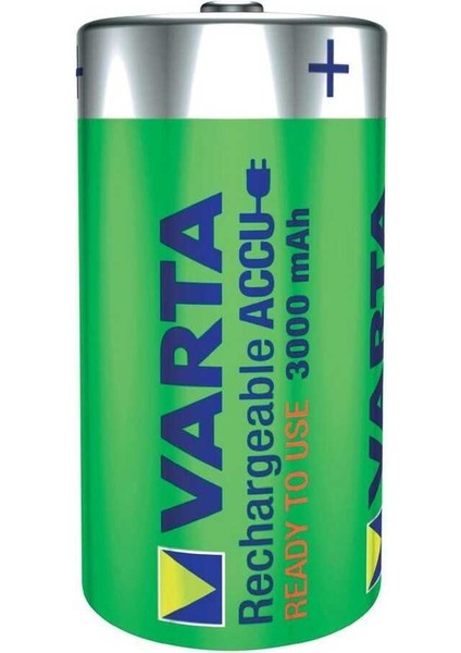 3000MAH Şarjlı C Size Orta Boy Pil 2'li