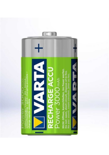 Varta Şarjlı Büyük Pil D Boy Pil 3000 Mah 2'li fiyatları