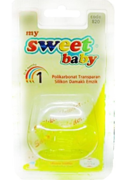 0-6 Ay Silikon Emzik No: 1 Sarı