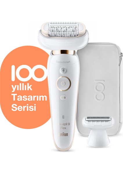 Silk-épil 9 Flex 9002 100. Yıl Özel Max Serisi SensoSmart Epilatör Islak&Kuru Epilatör/ Epilasyon+Özel Tasarım Seyahat Çantası fiyatları