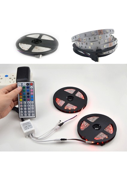 5m 5050RGB Uzaktan Kumandalı LED Şeritli Işık - Renkli (Yurt Dışından)