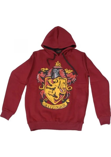 Harry Potter Gryffindor Kapüşonlu Sweatshirt Kırmızı