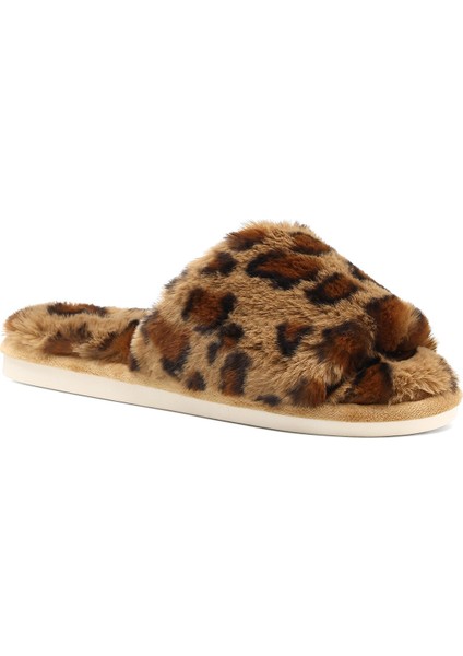 Pımın 1 Pr Leopar Kadın Ev Terliği