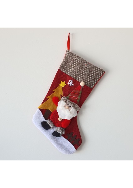 Asılabilir Yılbaşı Yeni Yıl Hediye Çorabı (35 Cm)