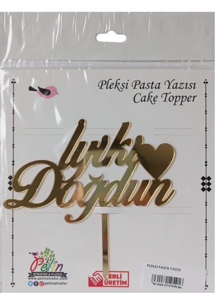Iyiki Doğdun Yazılı Aynalı Pleksi Altın