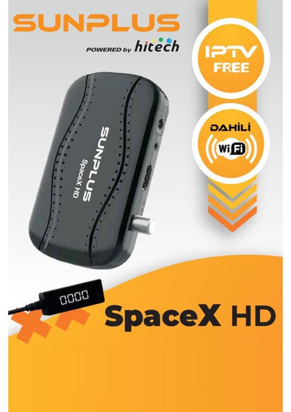 Spacex Çanaklı-Çanaksız Dahili Wi-Fi Full Hd Sinema Paketili Uydu Alıcısı Akıllı Kumanda