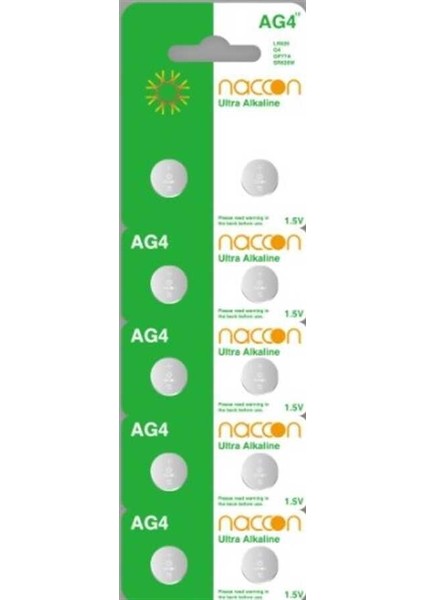 Ag4, LR626, LR66, 177/376/377, SR626, SR626SW Düğme Pil 10LU Paket