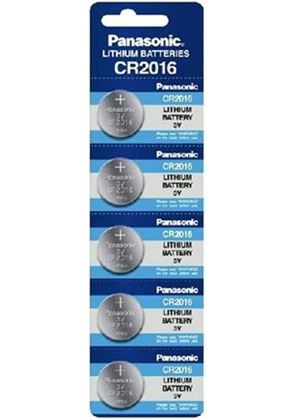 CR2016 3V Lityum Para Düğme Pil 5'li Blister