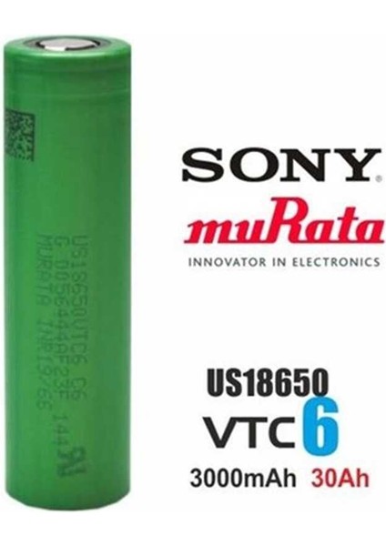 Vtc6 3000MAH 30A 18650 Pil 1 Adet