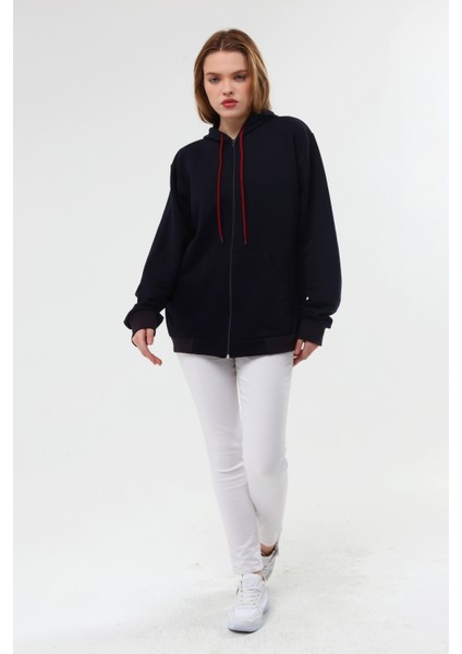 Kadın Oversize Lacivert Sweat