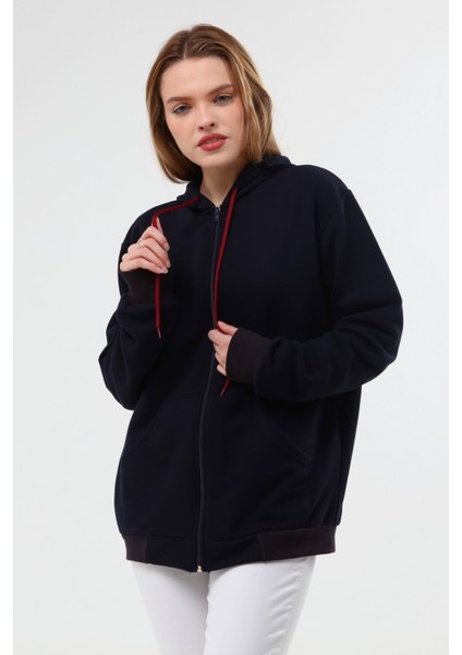 Kadın Oversize Lacivert Sweat