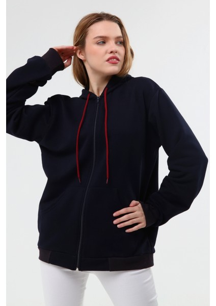 Kadın Oversize Lacivert Sweat