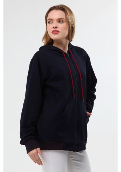 Kadın Oversize Lacivert Sweat