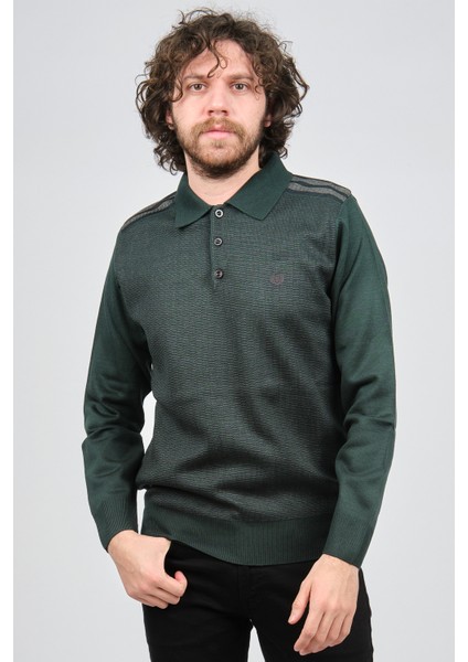Erkek Polo Yaka Kazak 1577424 Yeşil