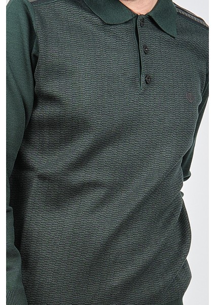 Erkek Polo Yaka Kazak 1577424 Yeşil fırsatları