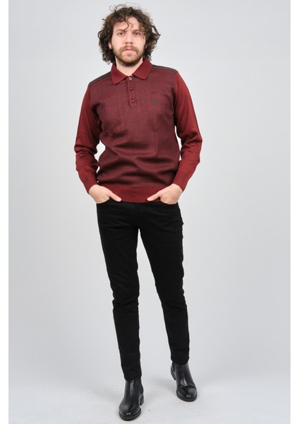 Erkek Polo Yaka Kazak 1577424 Vişne fiyatları