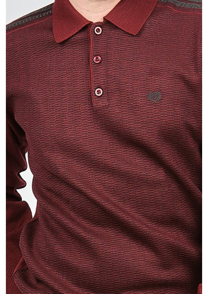 Erkek Polo Yaka Kazak 1577424 Vişne fırsatları
