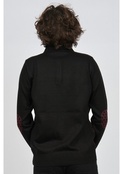 Erkek Dirsek Detaylı Polo Yaka Kazak 1577427 Bordo indirimleri