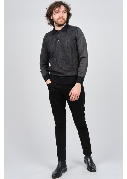 Erkek Polo Yaka Kazak 1577412 Füme fiyatları