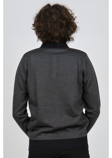 Erkek Polo Yaka Kazak 1577412 Füme indirimleri