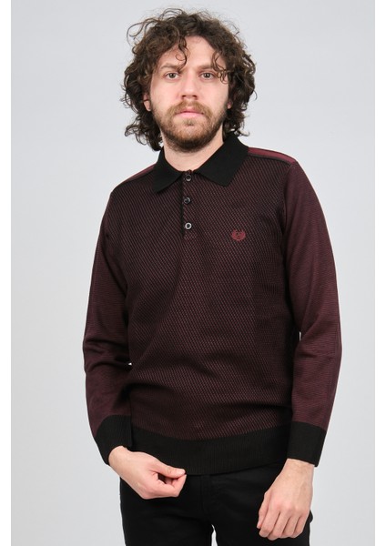 Erkek Polo Yaka Kazak 1577412 Bordo fiyatları