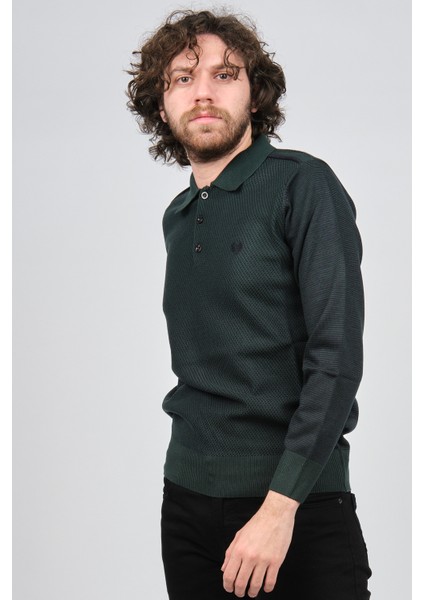 Erkek Polo Yaka Kazak 1577412 Yeşil modelleri