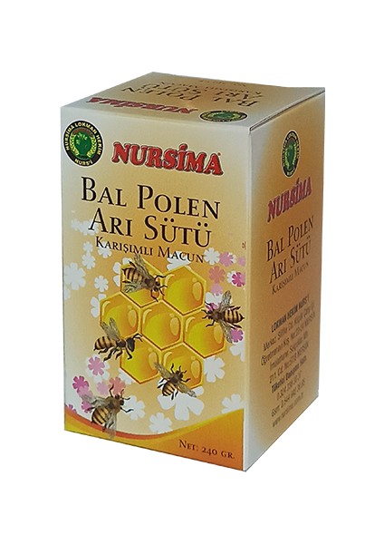 Bal Polen Arı Sütlü Karışımlı Macun 240 gr