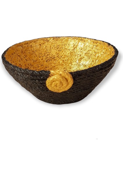 Siyah Gold Dekoratif Jüt Ip Halat Hasır Sepet Dekoratif Sepet modelleri
