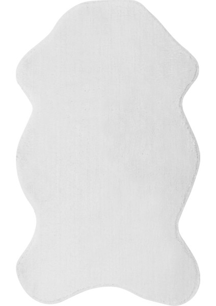 Dijidekor Beyaz Şekilli Post Dokuma Halı Peluş Yumuşacık Kaymaz Antibakteriyel 100X150 fiyatları