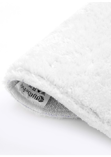 Dijidekor Beyaz Şekilli Post Dokuma Halı Peluş Yumuşacık Kaymaz Antibakteriyel 100X150 modelleri
