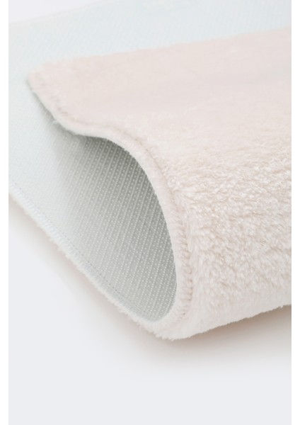 Dijidekor Açık Vizon-Krem Post Dokuma Halı Peluş Yumuşacık Kaymaz Antibakteriyel 160X600