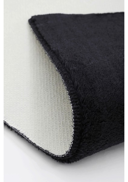Dijidekor Siyah Post Dokuma Halı Peluş Yumuşacık Kaymaz Antibakteriyel 160X250
