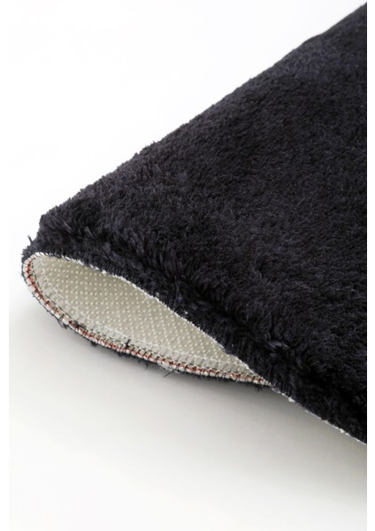 Dijidekor Siyah Şekilli Post Dokuma Halı Peluş Yumuşacık Kaymaz Antibakteriyel 100X150 modelleri
