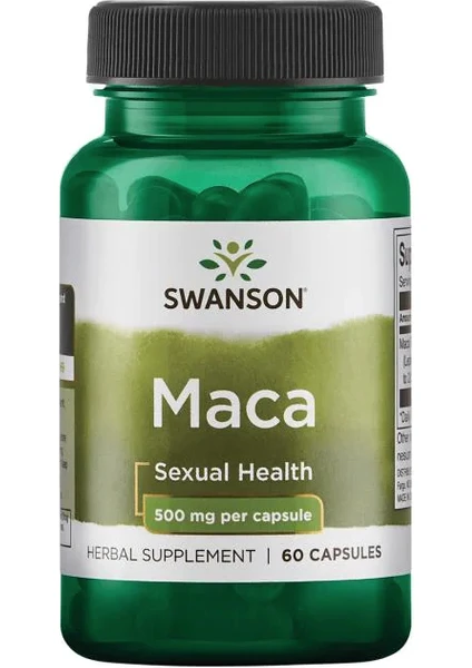 Maca 500MG 60 Capsul. Adınıza Faturalı Resmi Orijinal Amerikan Ürünü.