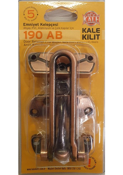 Kale 190 Ab Emniyet Kelepçesi Blisterli Antik Kilit