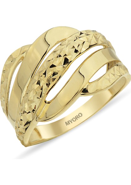 14 Ayar Altın Taşsız Kalemli Yüzük