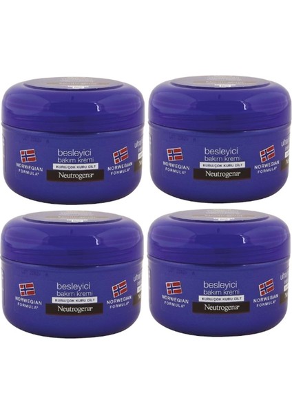 Norveç Formülü Besleyici Bakım Kremi 200 ml (4 Lü Set)