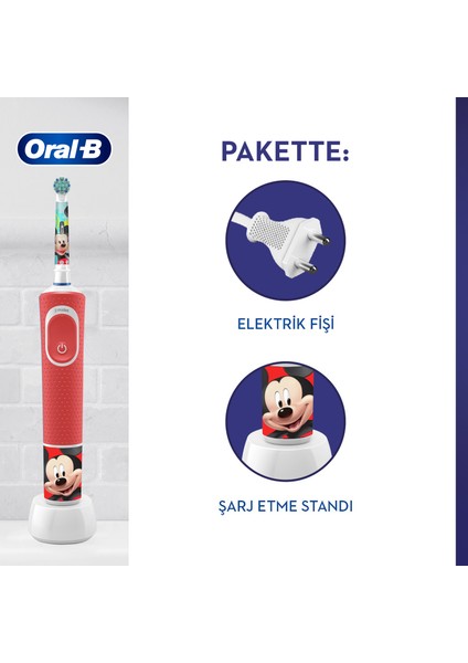 D100 Vitality Mickey & Friends Özel Seri Çocuklar İçin Şarj Edilebilir Diş Fırçası fiyatları