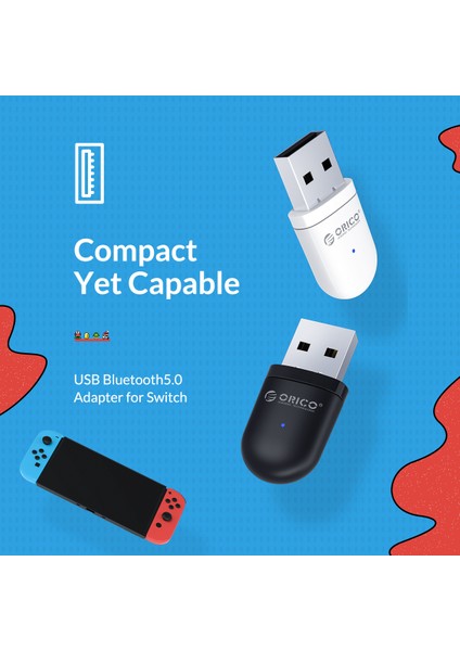 Bluetooth 5.0 Switch, PC, PS5, PS4, PS4 Pro Konsol ve PC İçin Kablosuz Kulaklık Hoparlör Bağlantı Adaptörü Beyaz