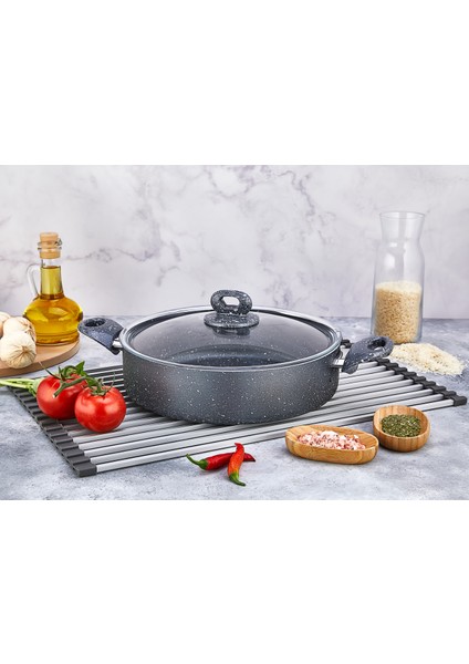 Polo Chef Fiesta Granit 24CM Basık Tencere