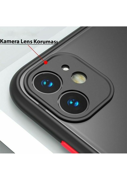 Caseworld Apple iPhone 13 Mini Kamera Korumalı Silikon Kenarlı Renkli Düğmeli Mat Arka Kapak - Turkuaz modelleri
