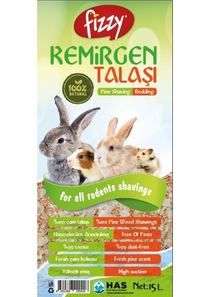 Tavşan, Hamster, Ginepig Kemirgen Talaşı 15 Lt