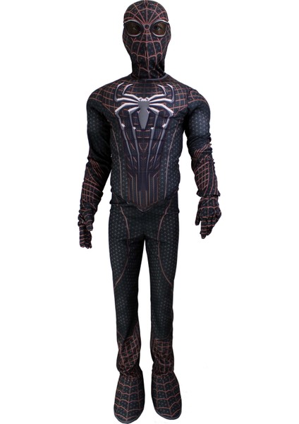 Herkese Kostüm Siyah Örümcek Adam Kostümü - Black Spiderman Costume