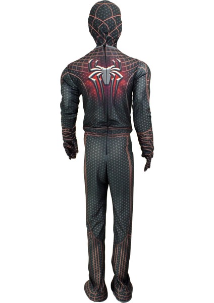 Herkese Kostüm Siyah Örümcek Adam Kostümü - Black Spiderman Costume