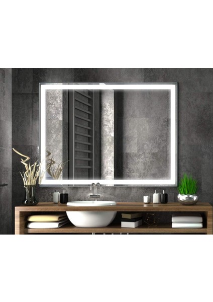 70 x 90 cm Ledli Ayna Dresuar Hol Koridor Duvar Salon Banyo Wc Ofis Çocuk Yatak Odası Boy