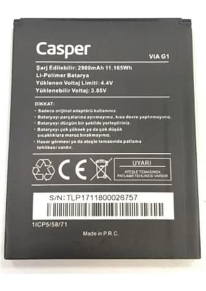 Eda Teknik Casper Via G1 Batarya